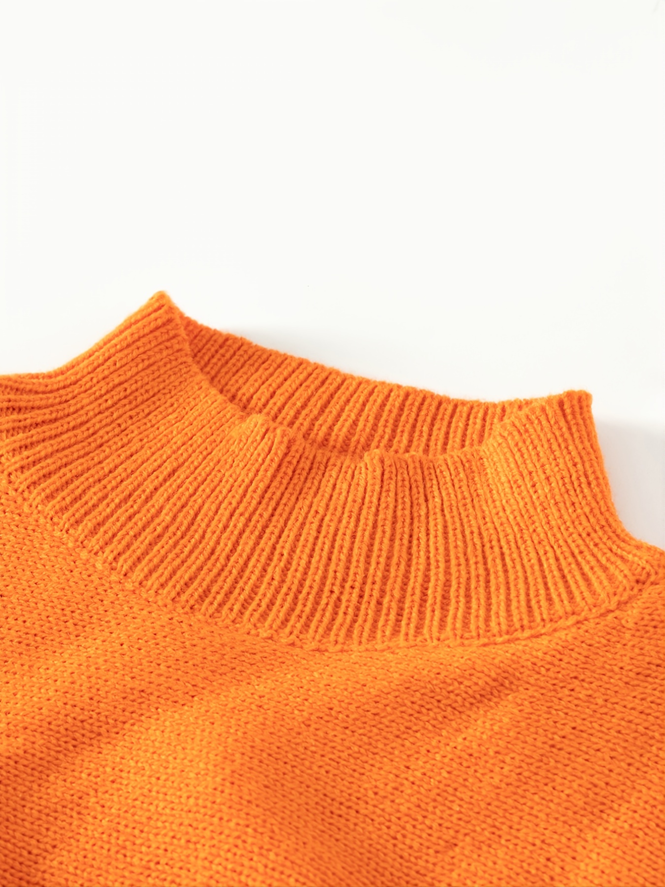 Color Block Asymmetrical Sweater Casual Long Sleeve Crew - Temu