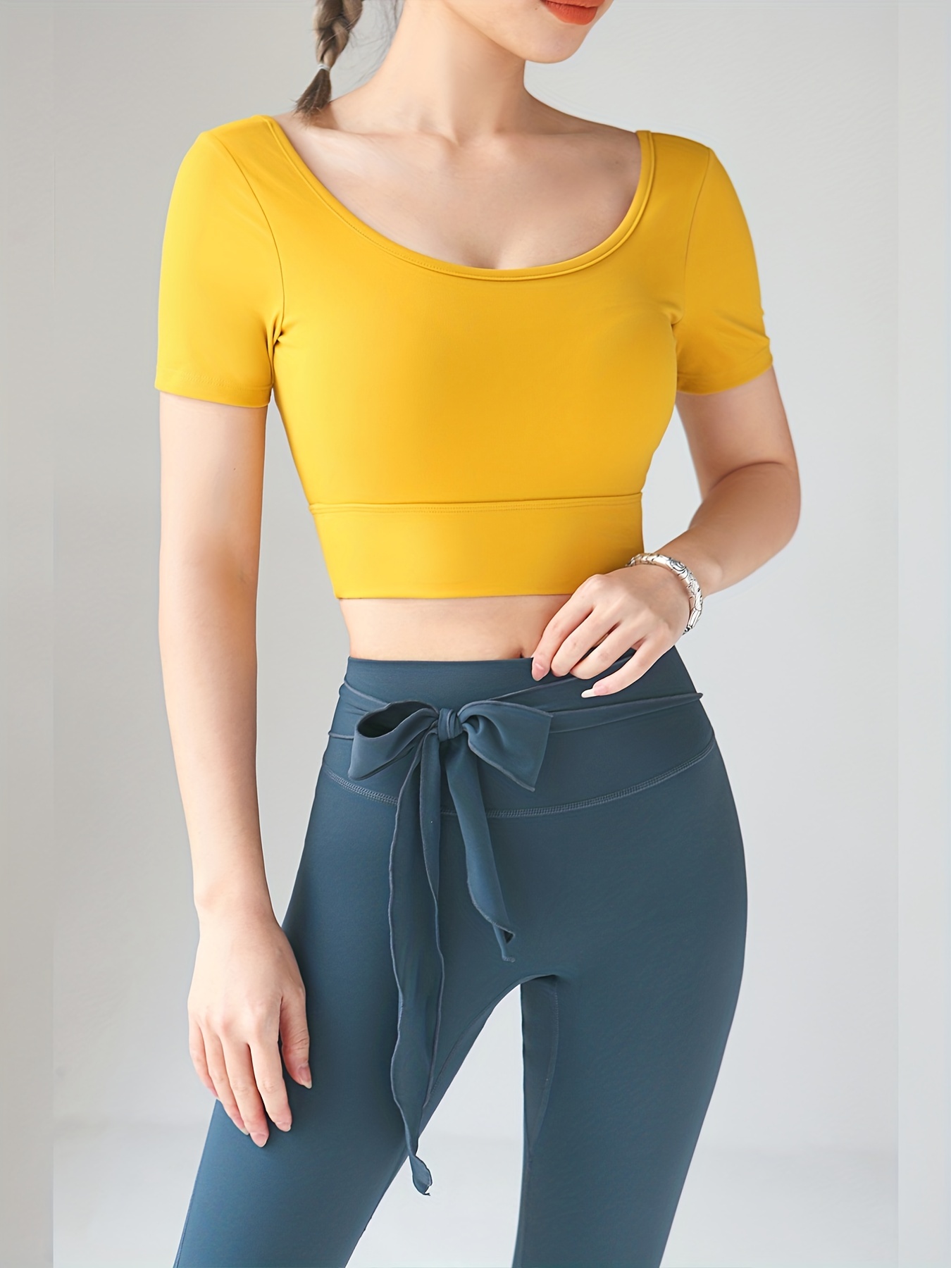 Yoga Sports Slimming Top Hollow Back Breathable Crop Top