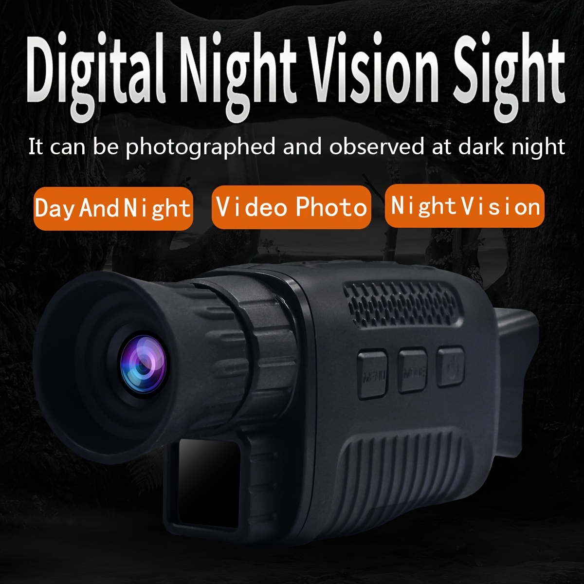 Gafas de visión nocturna, binoculares de visión nocturna - Infrarrojos  digitales con visión nocturna de grado militar para ver en 100% de  oscuridad 