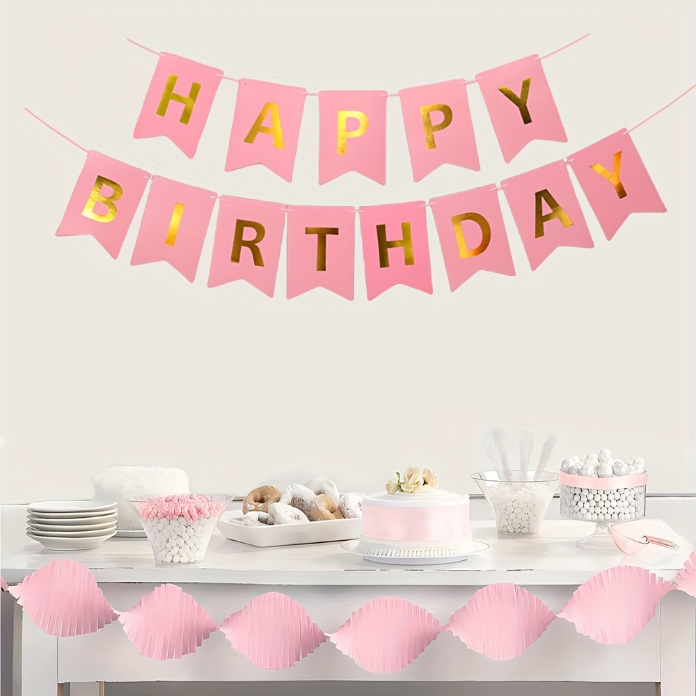 Birthday Banner Girl's Birthday Party Decoration Small - Temu Canada