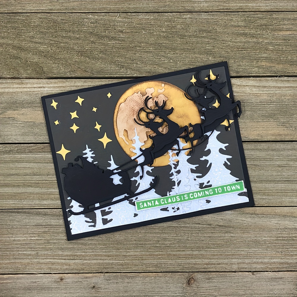 メリークリスマスヘラジカメタルダイス DIY クラフトスクラップブッキング用品 フォトアルバム装飾紙ダイカット カード作 - Temu Japan
