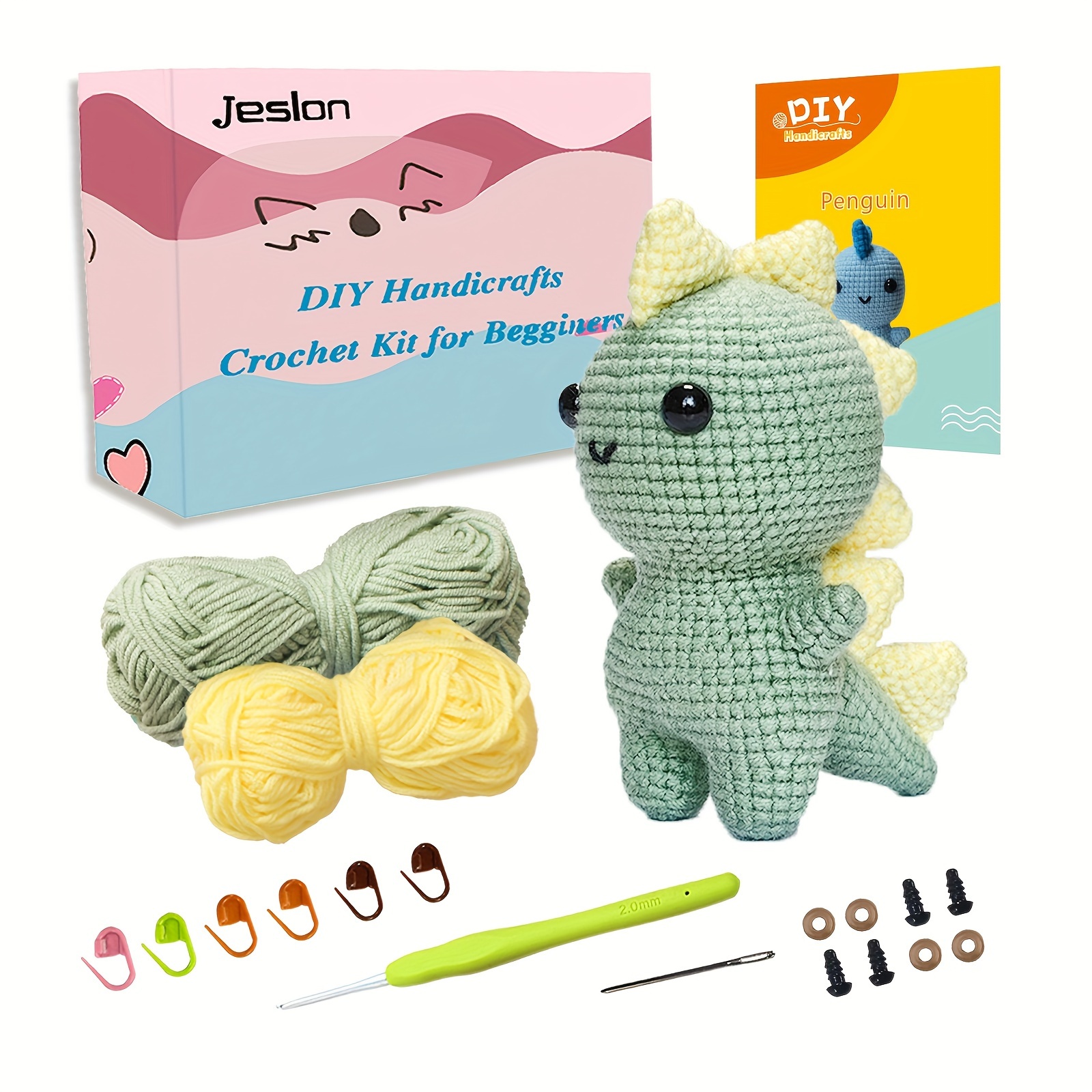 Wobbles Crochet Kit Beginner Crochet Start Kit Knitting Kit DIY Craft Art  For Adults And Beginners Crochet Animal Kit Woobles