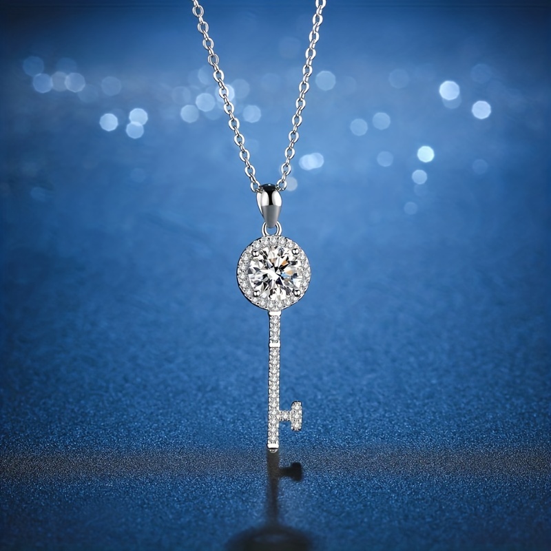 Women's Classic Key Pendant Necklace in S925 Silver