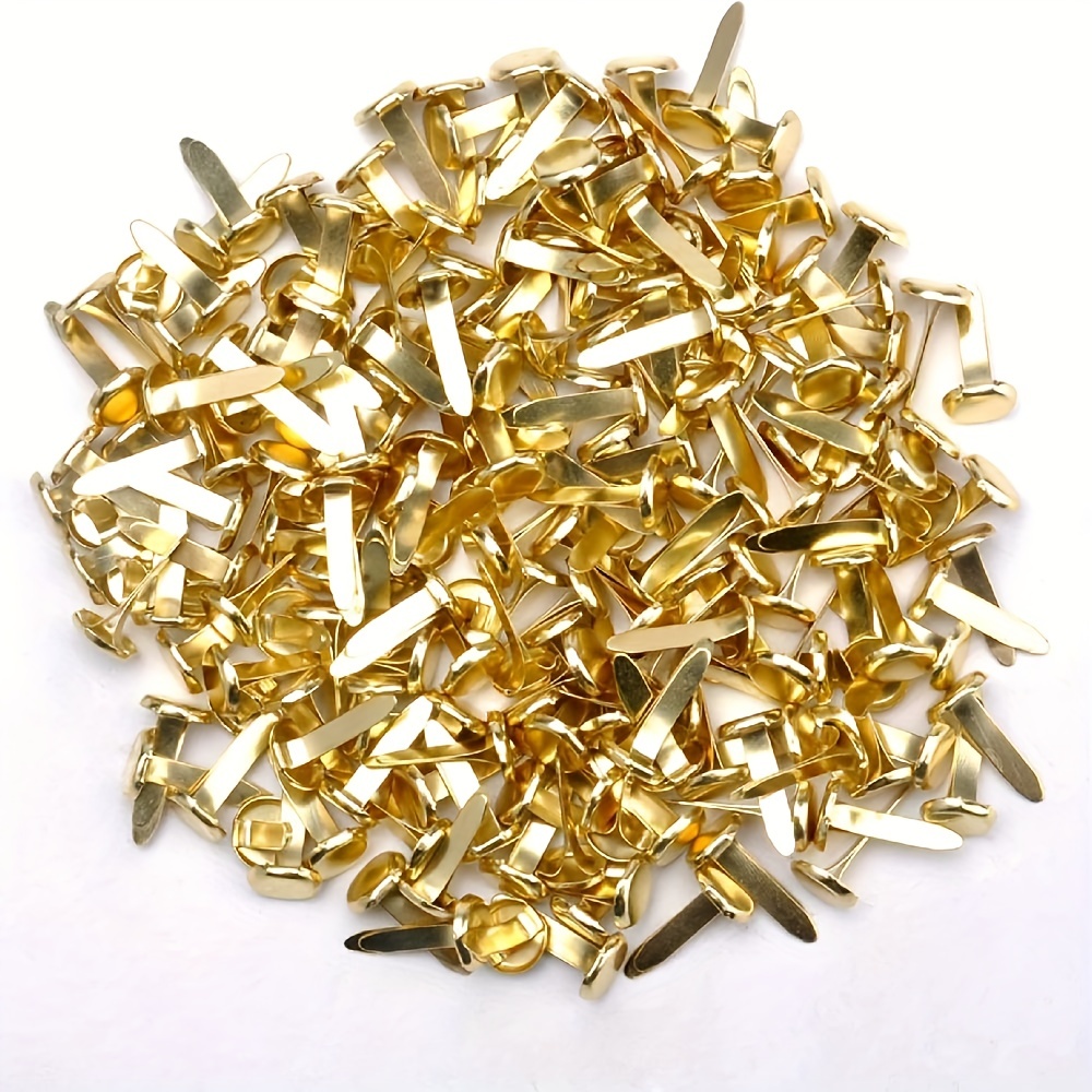 200pc Mini Brads Round Paper Fasteners for Craft Stamping