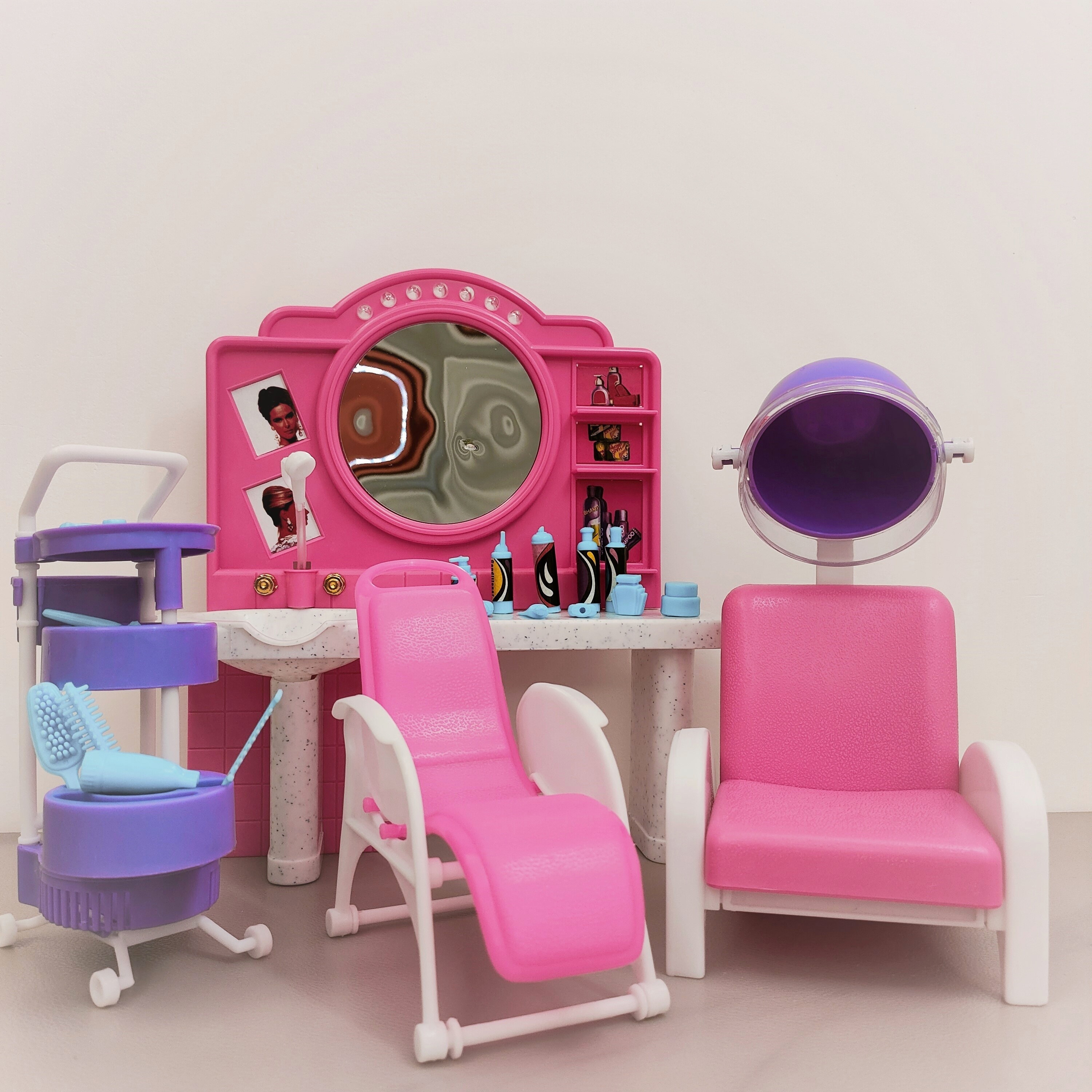 Maquiagem infantil Playset Estilo Cabeça Boneca Penteado Jogo de Beleza com  Secador de cabelo Presente de Aniversário para Meninas