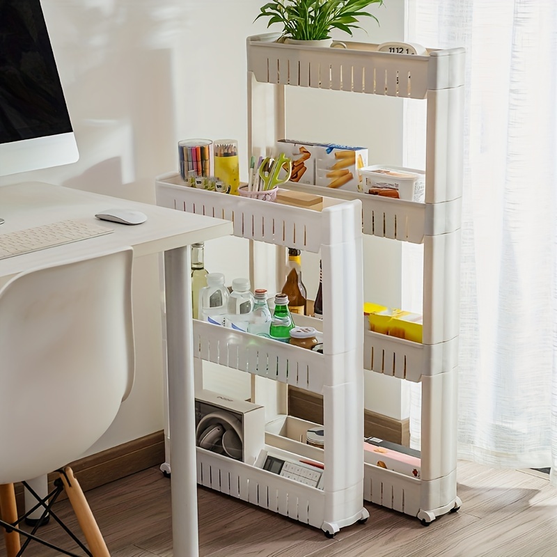Kitchen Floor Standing Ultra-narrow Storage Shelve Floor Standing Pull-out  Drawer Cabinet With Wheels Gap Organizers Furniture - AliExpress