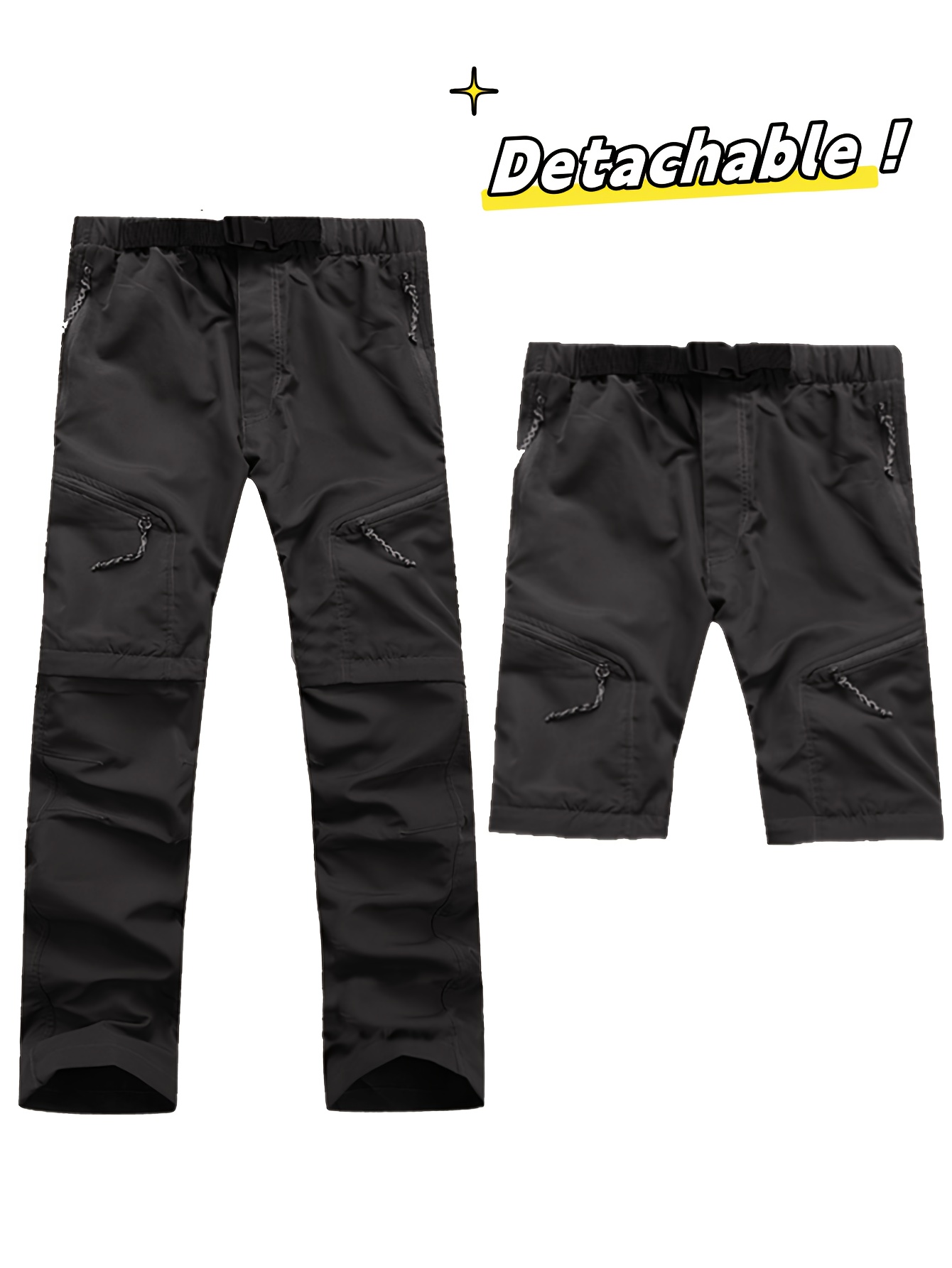 Men's Hiking Pants Quick Dry Convertible Lightweight Zip - Temu