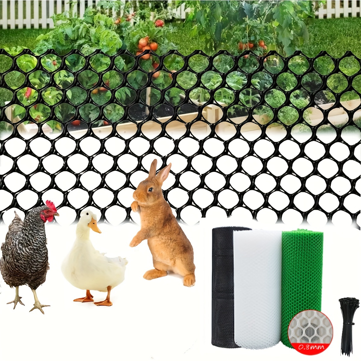 Plastic Chicken Wire Fence Mesh Secure Garden Balcony - Temu