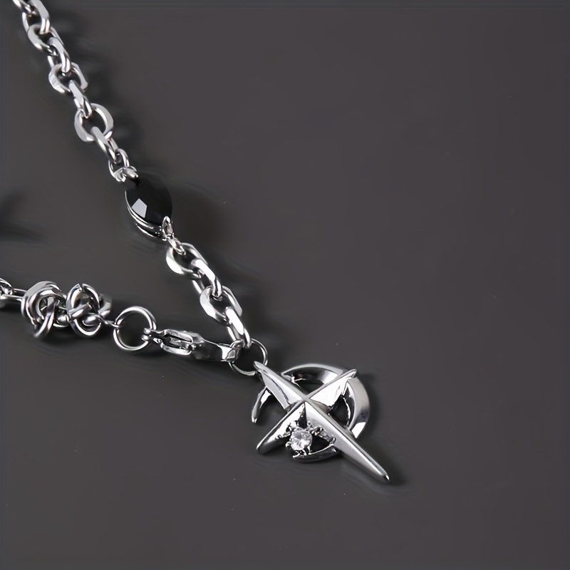 Titanium Steel Necklace Star Pendants Splice Necklace Hip Hop