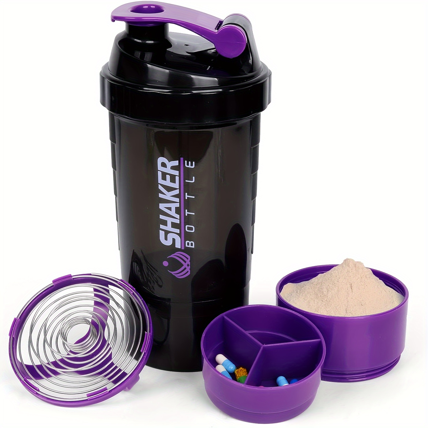 Protein Shaker Bottle Water Bottles Powder Shake Cup Sports - Temu