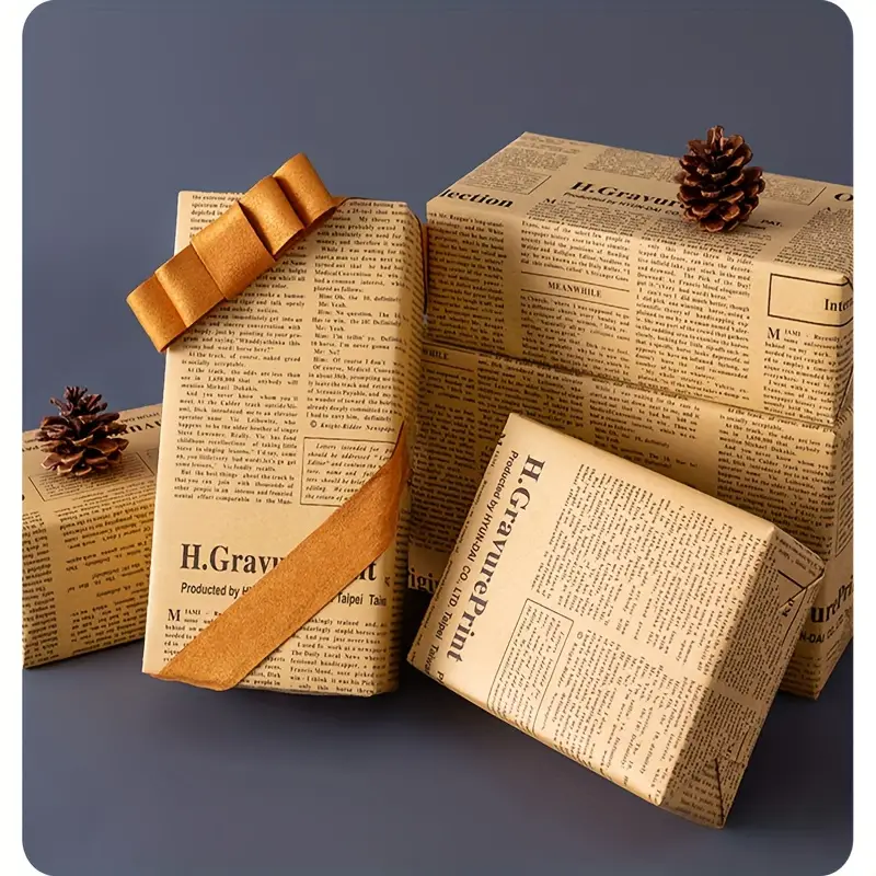 Dropship 30 Sheets Kraft Paper Flower Wrapping Paper English Newspaper Gift  Wrap Roll Florist Bouquet Supplies to Sell Online at a Lower Price