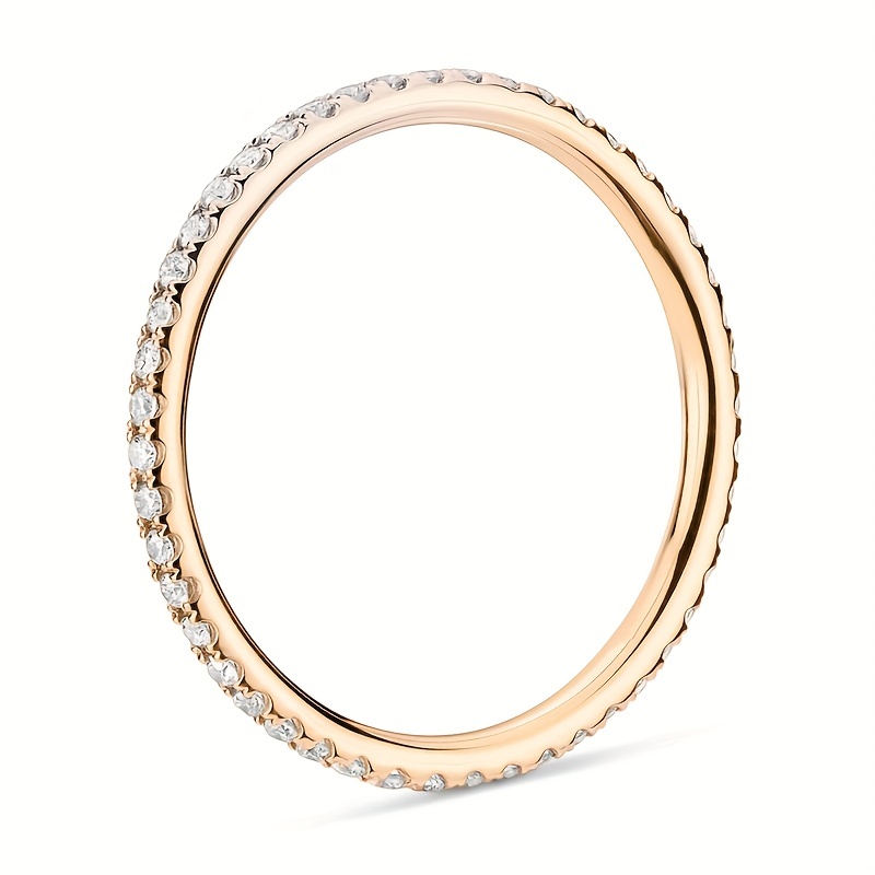 Zircon Inlaid Sparkly Finger Ring