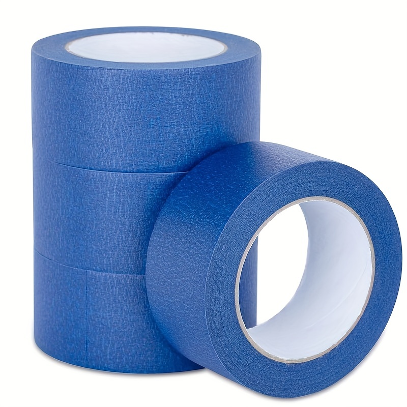 Blue Painters Tape - 6 Pack x 1 Inch x 55 Yards, Crepe Paper Masking Tape,  Paint Tape for Wall Painting, Crafts 