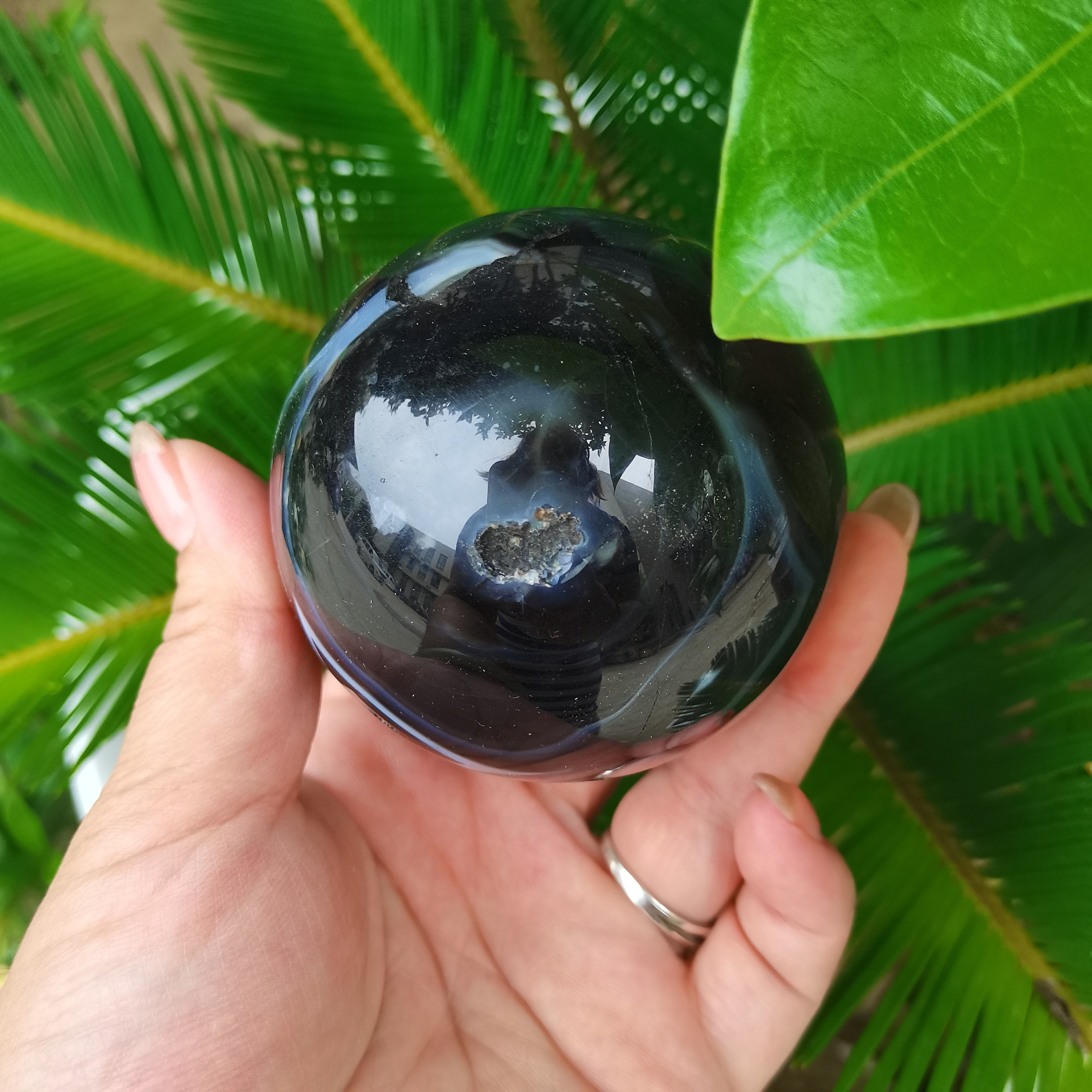 1PC Natural Crystal Agate Ball Reiki Healing Stone Energy Meditation Stone