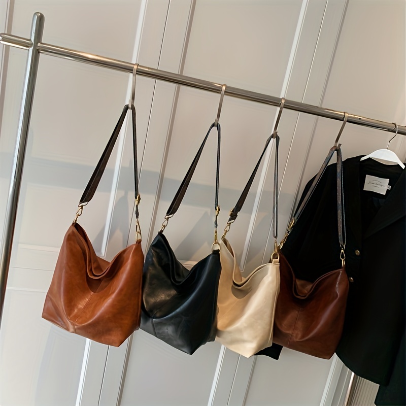 Classic Allover Print Versatile Shoulder Bag, Wide Strap Stylish Shoulder  Bag, Large Capacity Retro Magnet Zipper Trendy Crossbody Bag - Temu