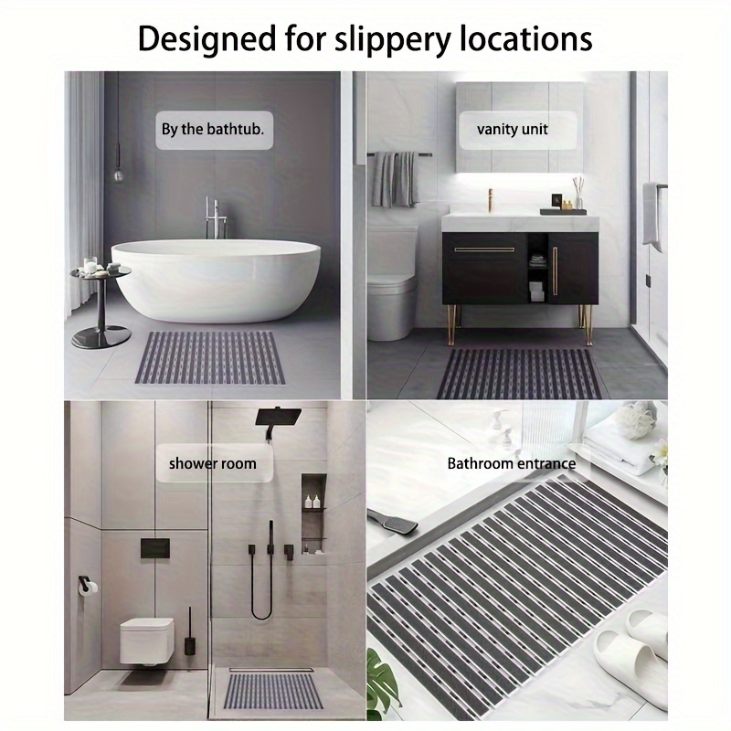 Bathroom Non Slip Mat Large Bath Mat Shower Room Bathtub Foot Mat