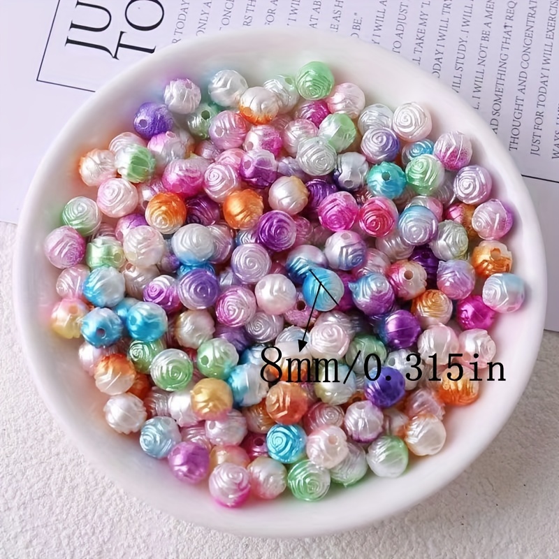 Artificial Pearl Luster Light Rose Beads For Jewelry - Temu