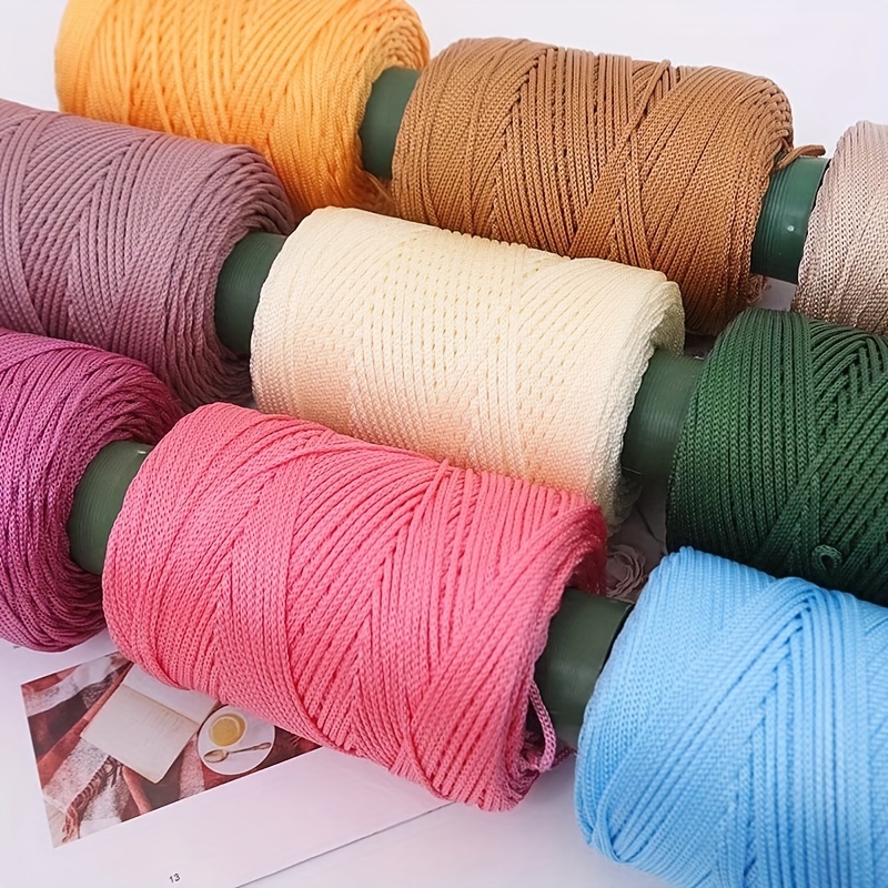 200m 3mm Nylon Cord Yarn Thread Macrame Hand DIY Cushion Hat Crochet Hollow  Line