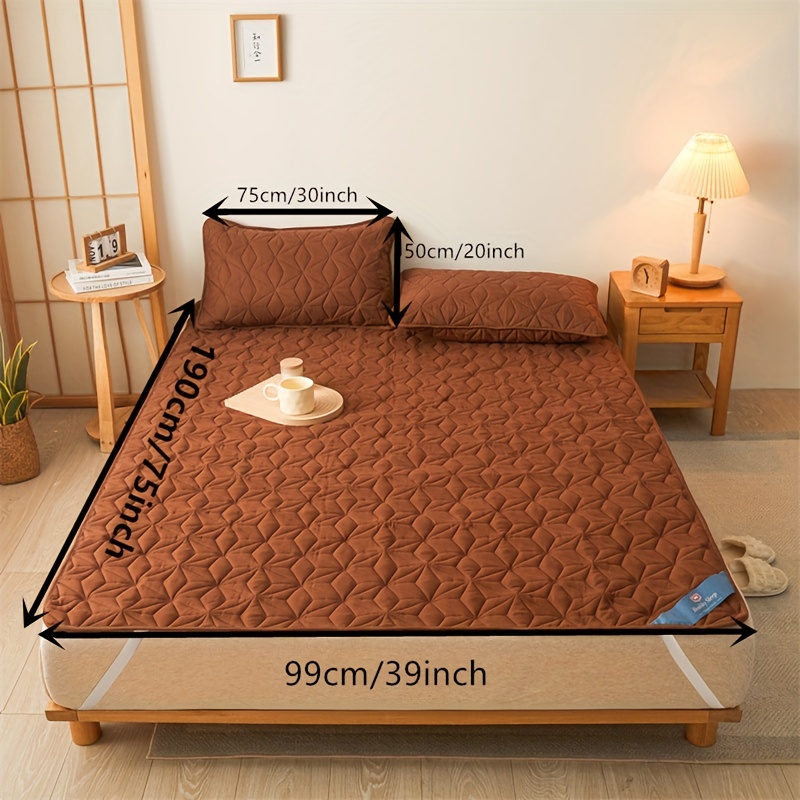 New Waterproof Mattress Pad, Dark Colored to Hide Stains