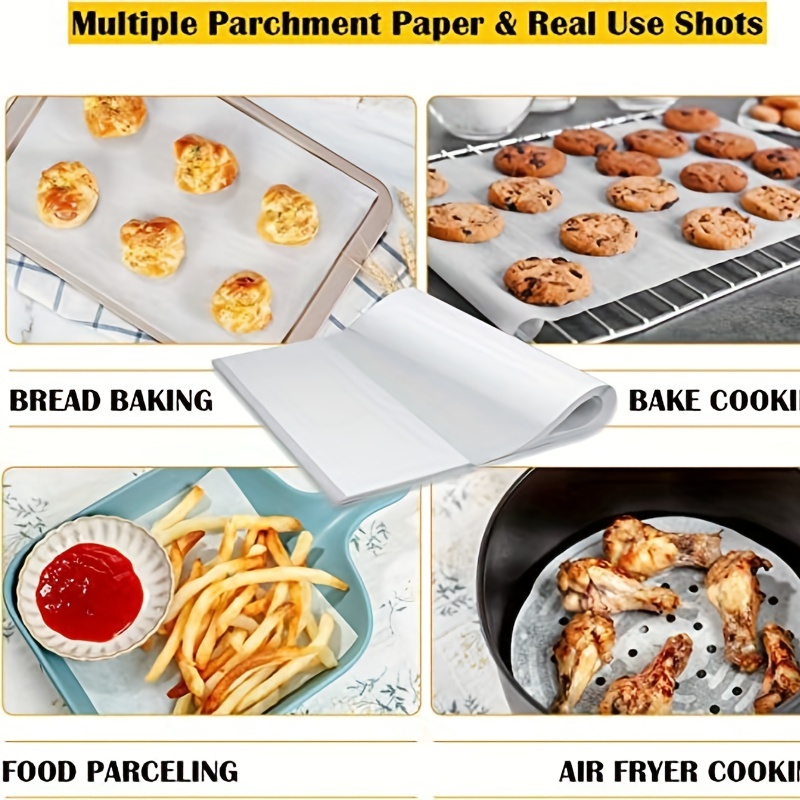 Parchment Paper Baking Sheets, Precut Non-stick Parchment Paper For Air  Fryers, Grills, Frying, Steaming And Baking - Waterproof And Greaseproof -  100% Heat Resistant- Unbleached, Fit For Most Sheet Pans - Temu
