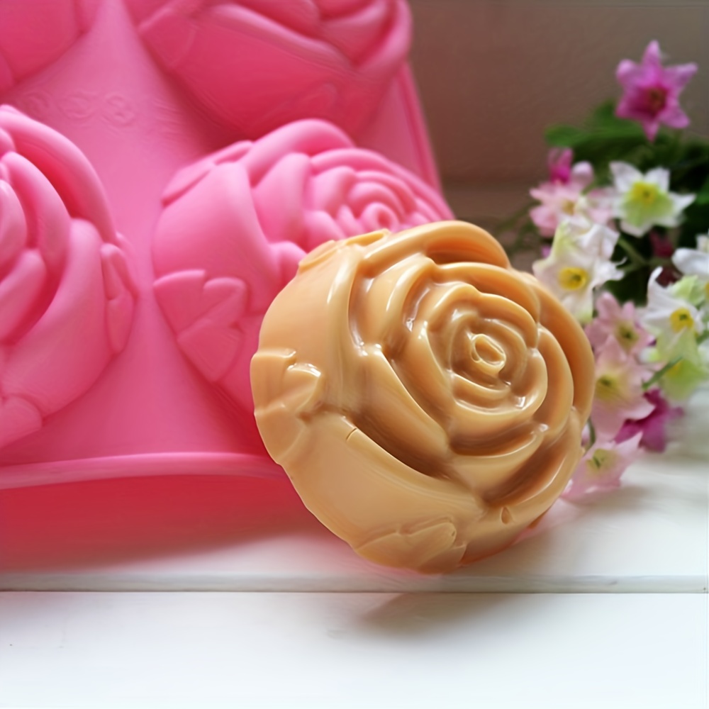 Extra Large 3d Rose Silicone Mold for Soap. Flower Silicone Mold. Flexible  American Silicone Mold. 