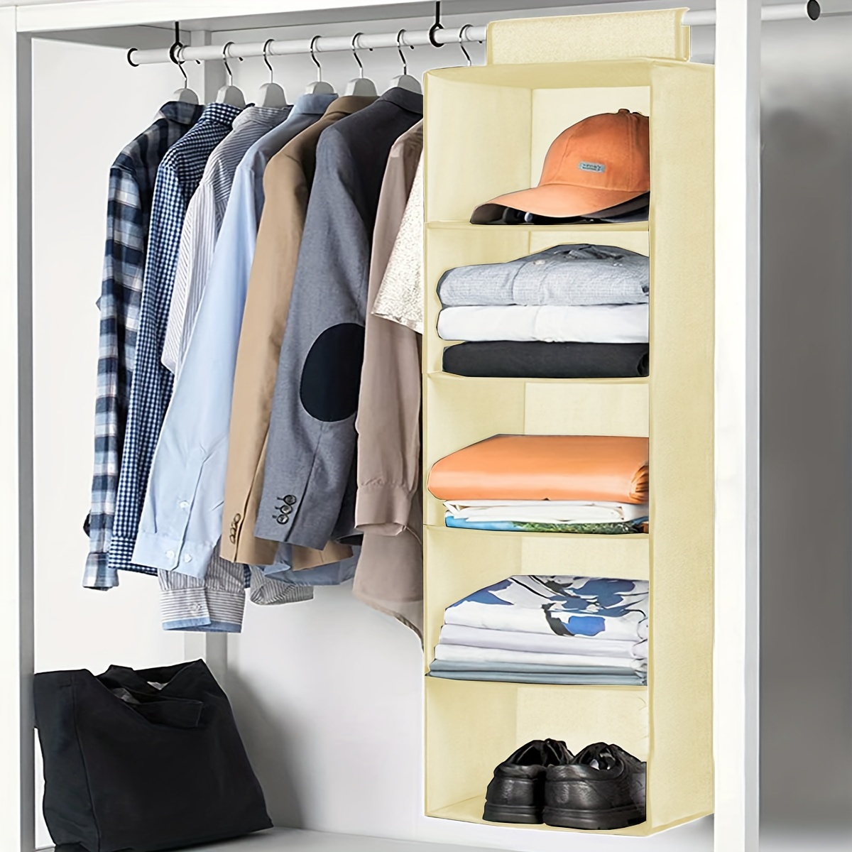 Hanging Purse Organizer For Closet 4 Layers Wardrobe Space - Temu