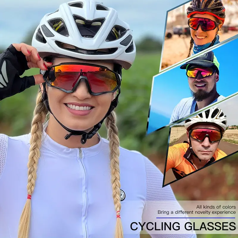 Brand Color 1 Lens Cycling Sunglasses Men Eyeglasses - Temu