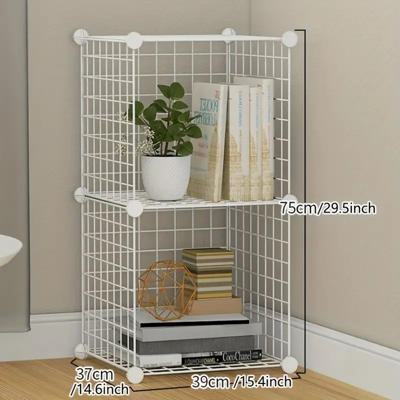 Stackable Metal Wire Cube Storage Rack Freely Combinable - Temu