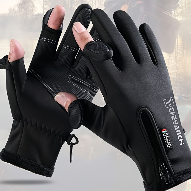Waterproof Windproof Winter Fishing Gloves 2 Finger Flip - Temu