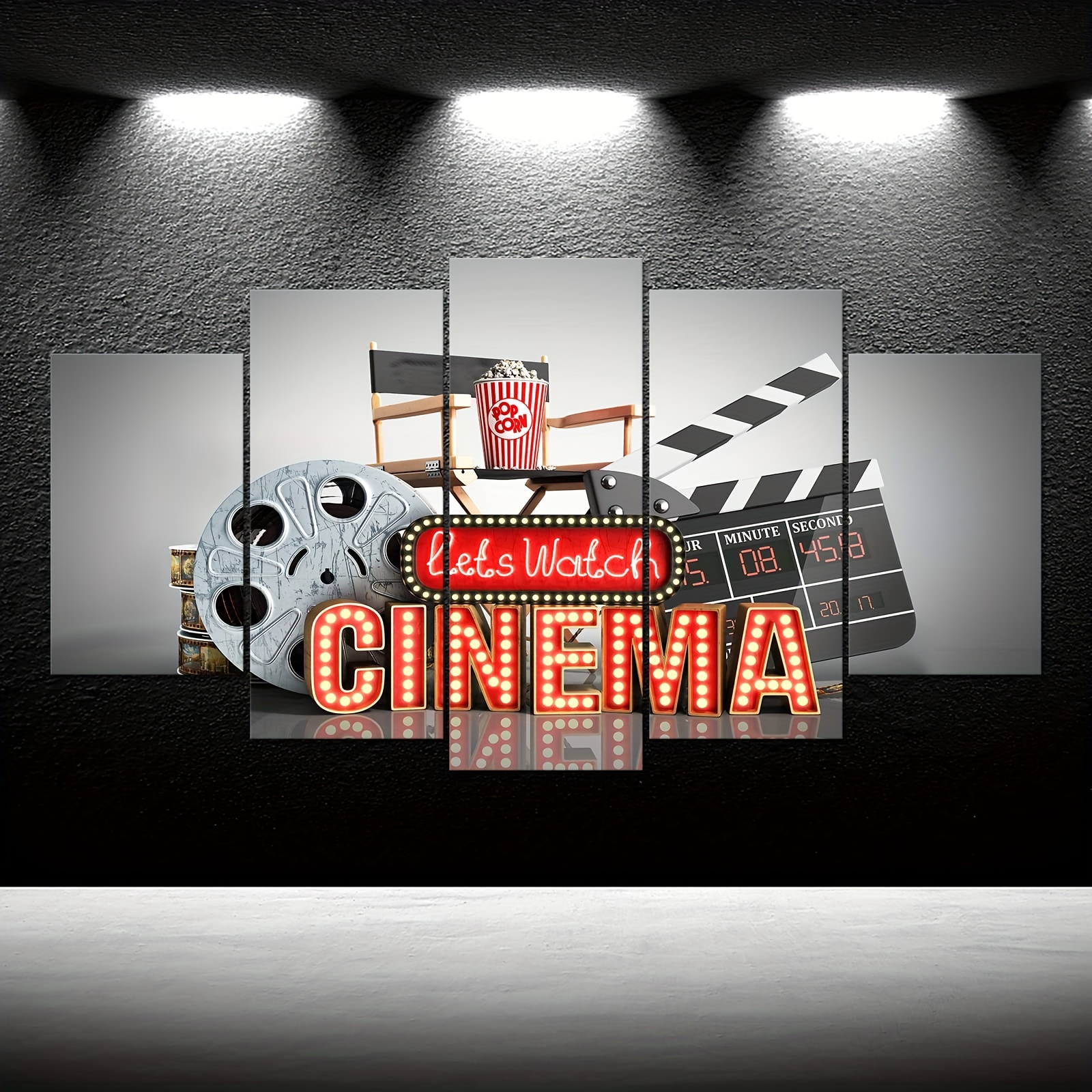 Movie Theater Painting Cinema Old Film Reel Wall Art Multi - Temu Malaysia