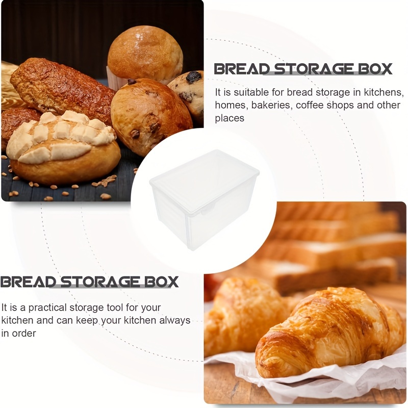 Bread Storage Box, Food Storage Box, Clear Bread Toasr Storage Box