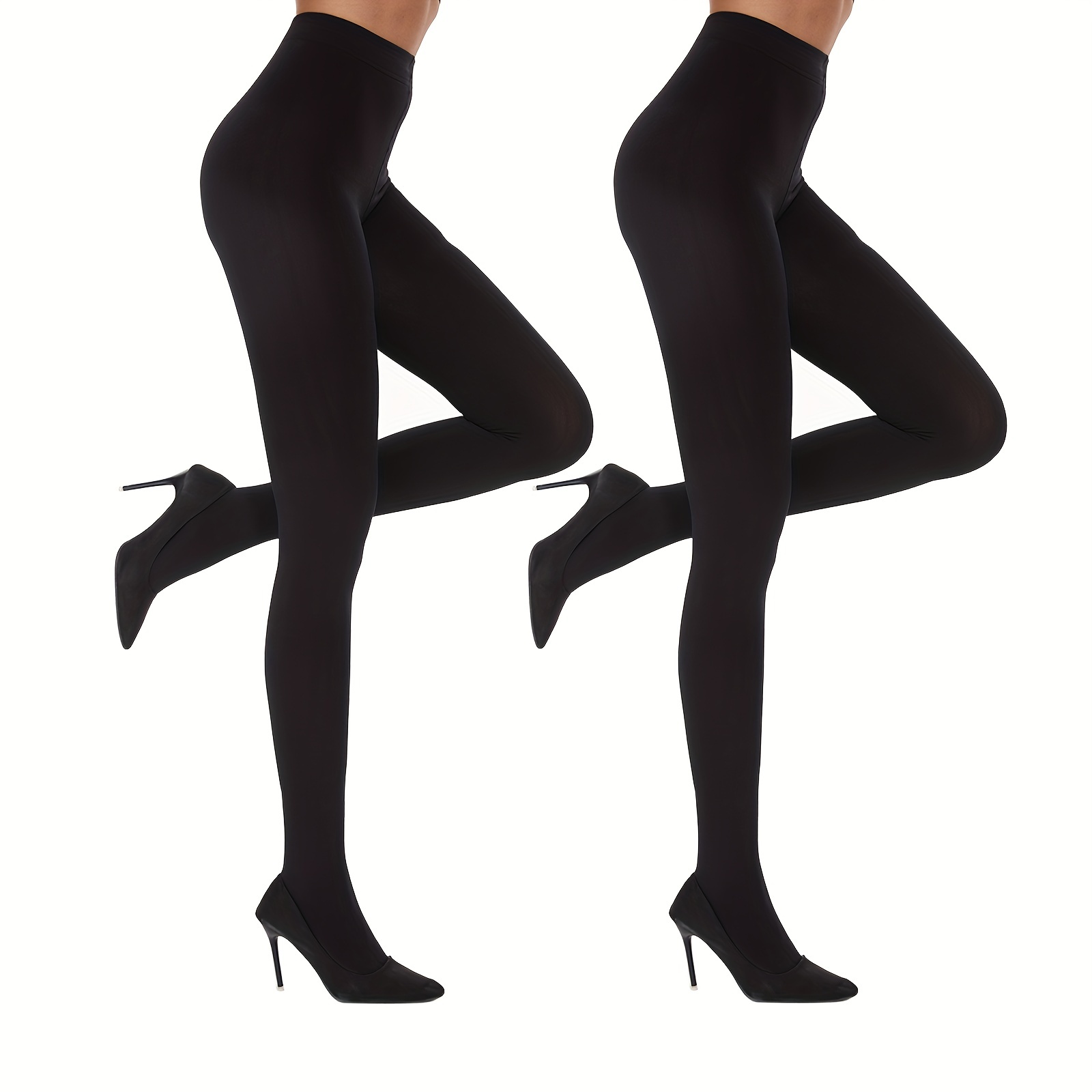 Women's 80 Denier Tights Soft Opaque Solid Color Footed - Temu