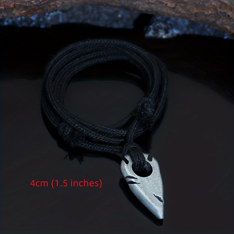 Nordic Stainless Steel Arrow Pendant Necklace, Punk Style