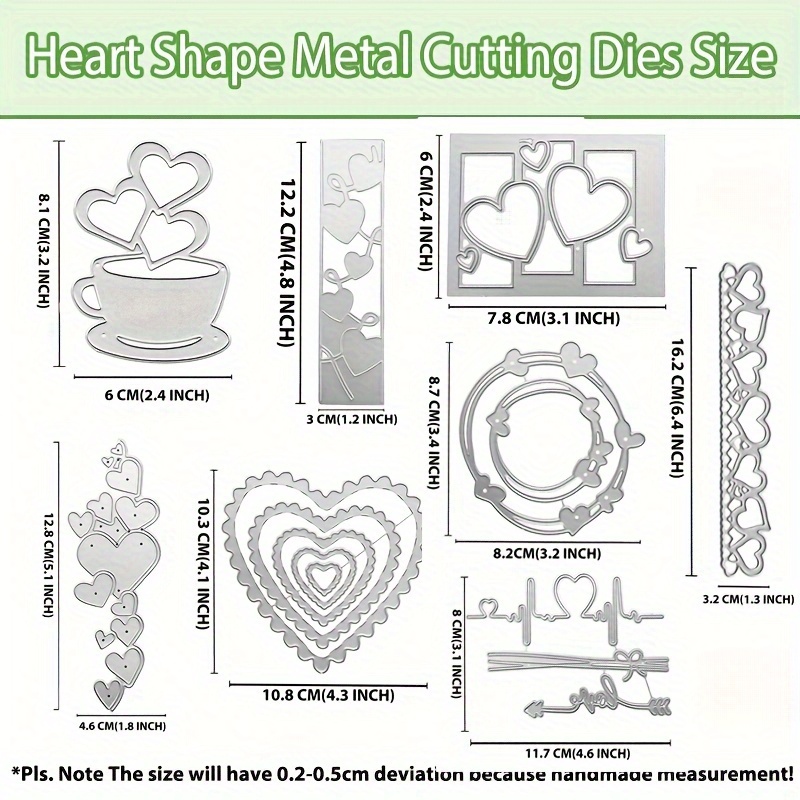 Heart Shape Metal Cutting Dies For Card Making Clearance - Temu