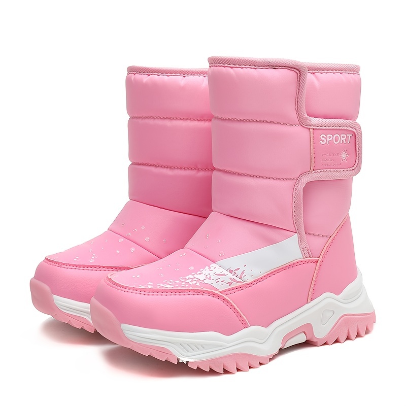 Casual Comfortable Snow Boots Girls Soft Warm Plus Fleece - Temu