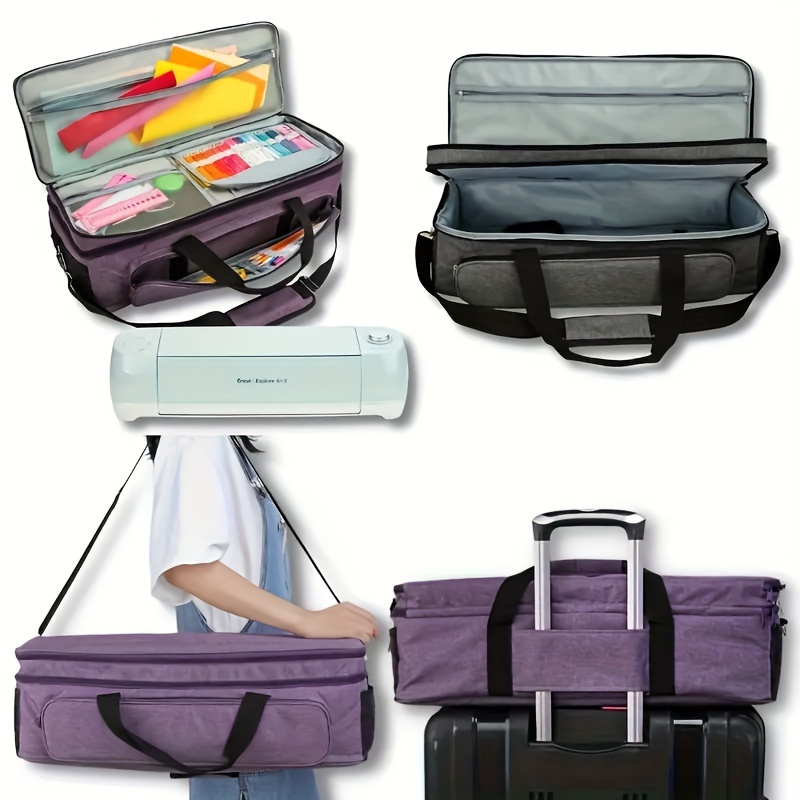 Double-Layer Carrying Case for Cricut Maker, Maker 3, Explore Air, Air 2,  Silhouette Cameo 4 and Accessories, Water-Resistant Tote Bag for Die Cut