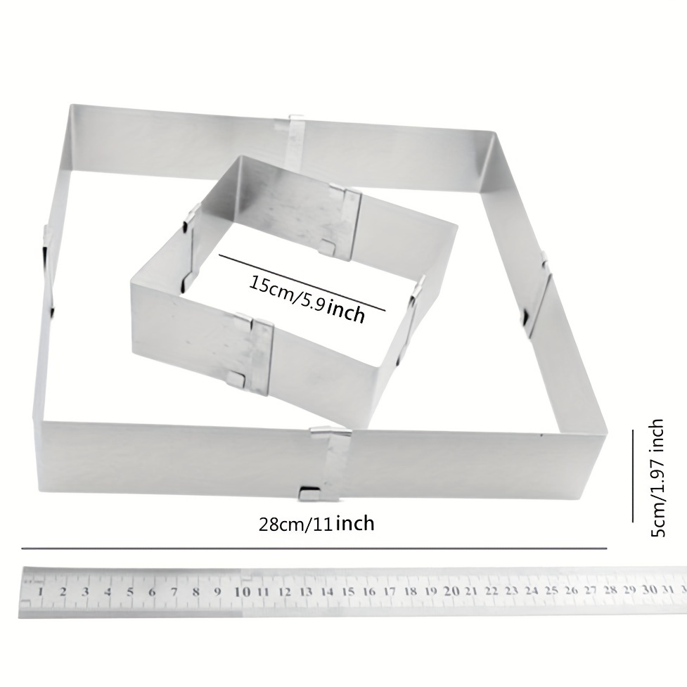 Stainless Steel Square Ring Mold 11 Inches, Molds