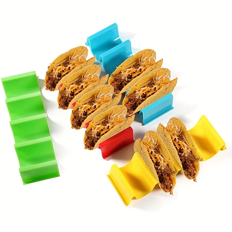 Colorful Taco Holder Premium Large Taco Tray Plates Pp Taco - Temu