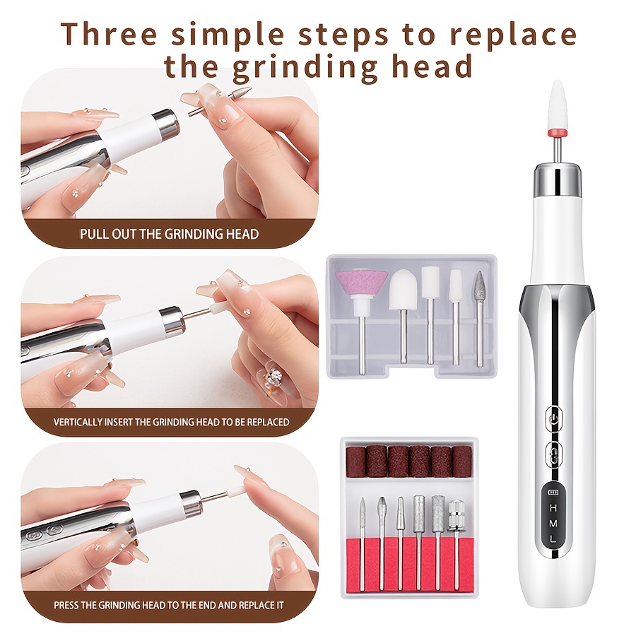 Professional Cordless Nail Drill Kit Portable Rechargeable Temu