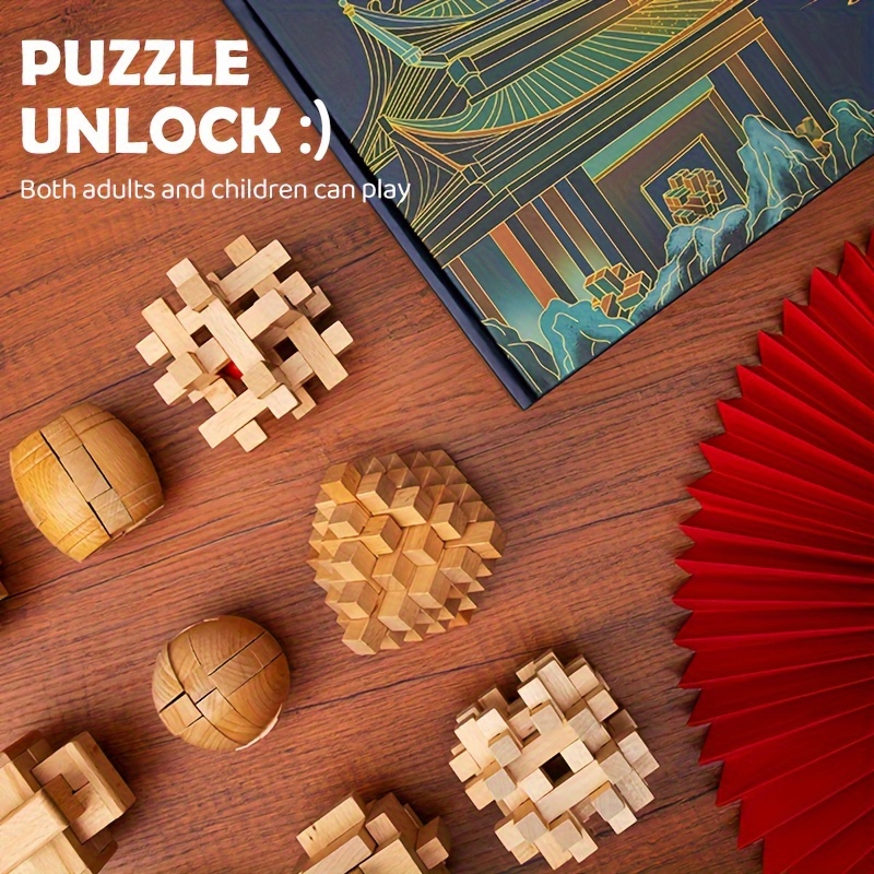 Jouet Puzzle en Bois pour Enfants, 4 Niveaux de Difficulté