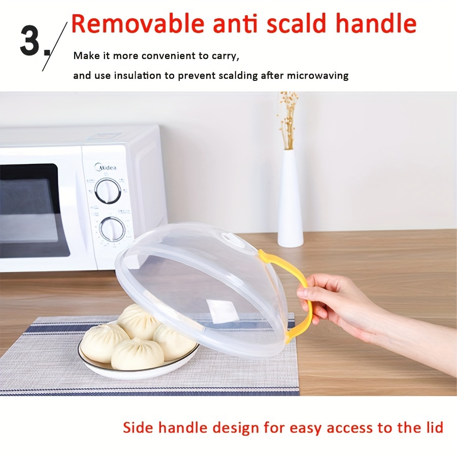  Microwave Plate Cover,with Lid, Handle Cooking Food