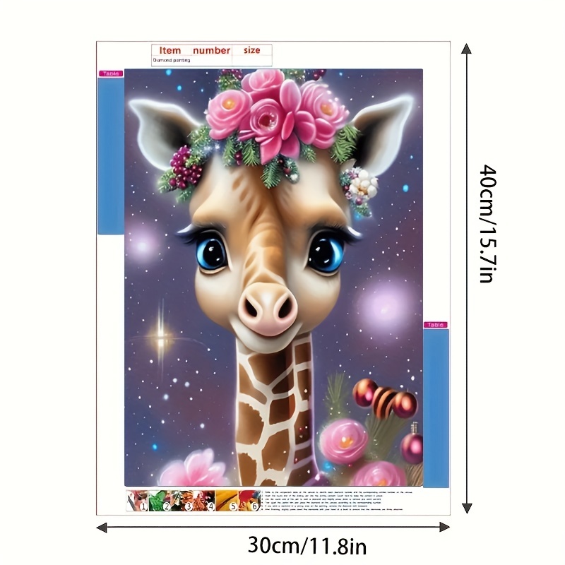 Diamond Painting For Adults, 5d Giraffe Full Artificial Diamond