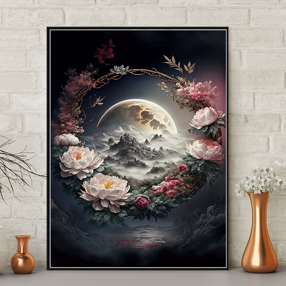 Cloud Moon Cabin Artificial Diamond Painting Tools For - Temu