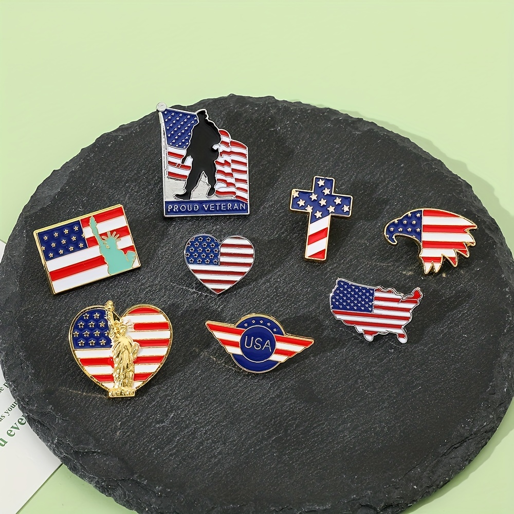 American Flag Brooch Badge Pins Jewelry Accessories - Temu