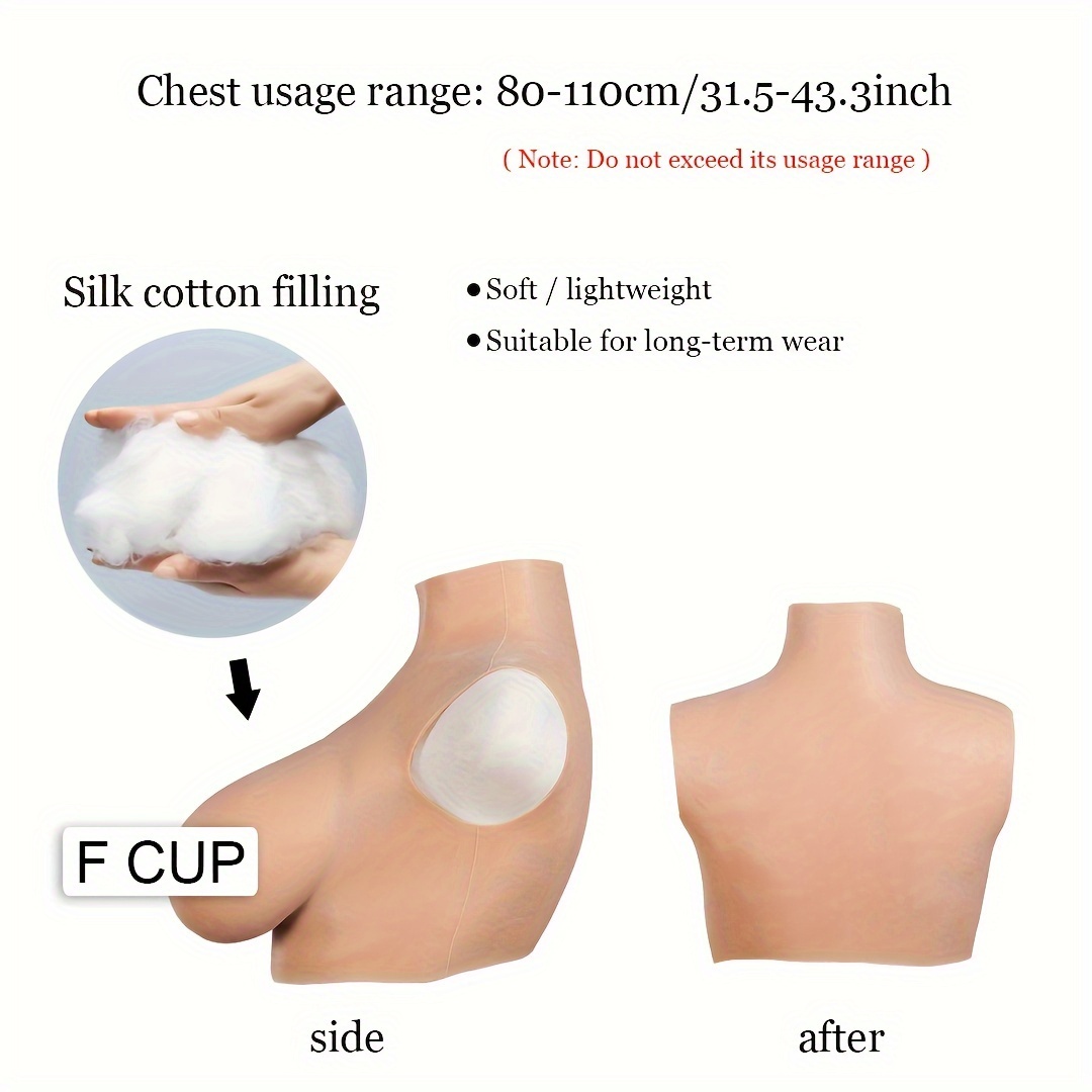 A To F Cup Soft Silicone Fake Breast Breast Forms Crossdress False