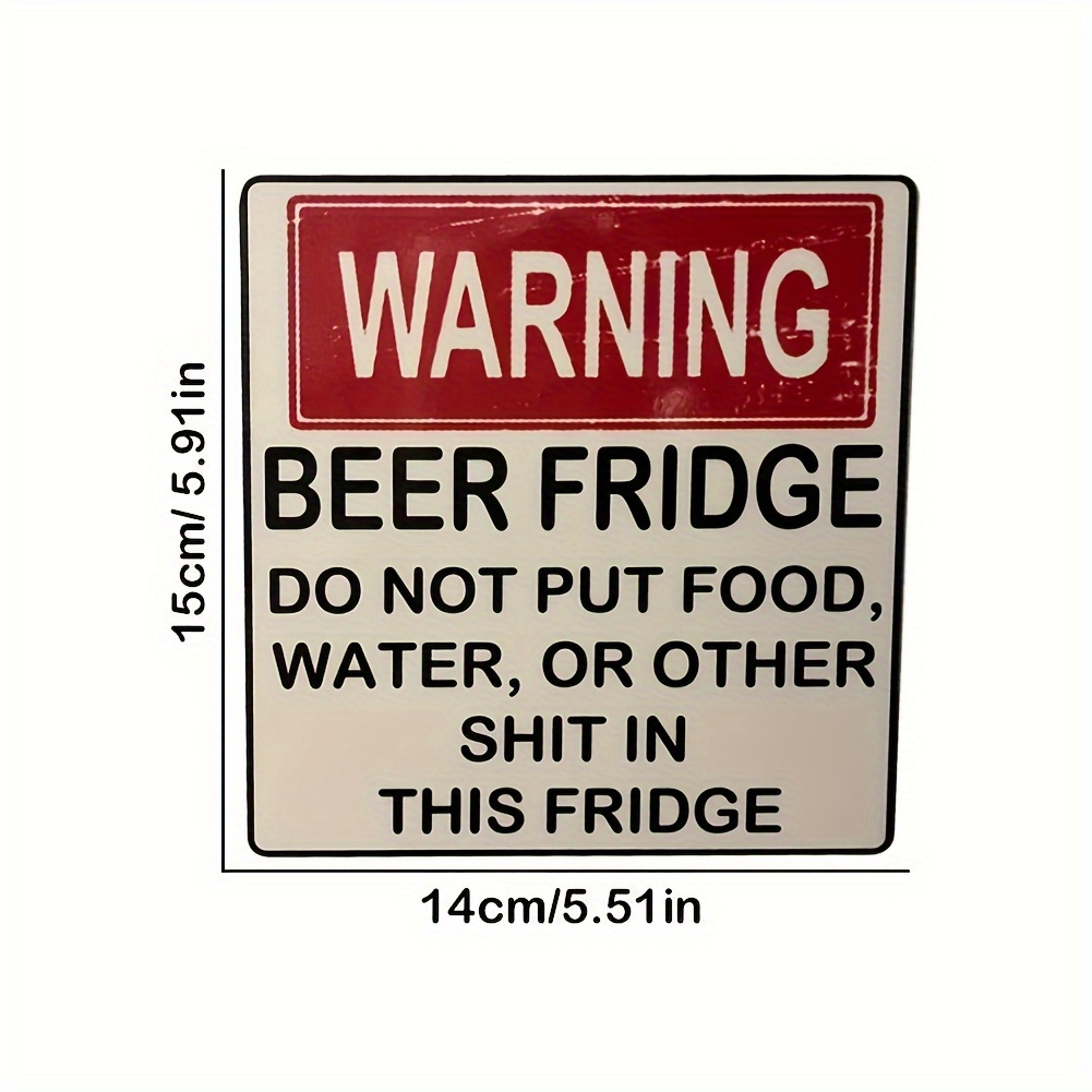 1pc, Refrigerator Magnet, Warning Beer Fridge Magnet, Hilarious Beer Fridge Magnet, Funny Warning Sign Beer Stickers, Magnet Stickers, Funny Magnets, Kitchen Accessaries, Kitchen Decor, Home Decor, Dorm Essential, Chrismas Gifts, Halloween Gifts