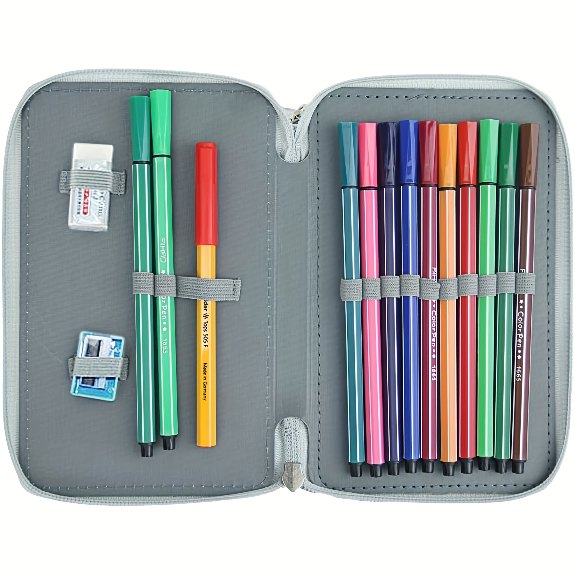 Large Capacity Pencil Case for Adults, 200 Slots Pen Case School Pencil Case  Multi Compartments Slot Pen Organizer Bag for Colored Pencils, Markers, Gel  Pencils - Purple 