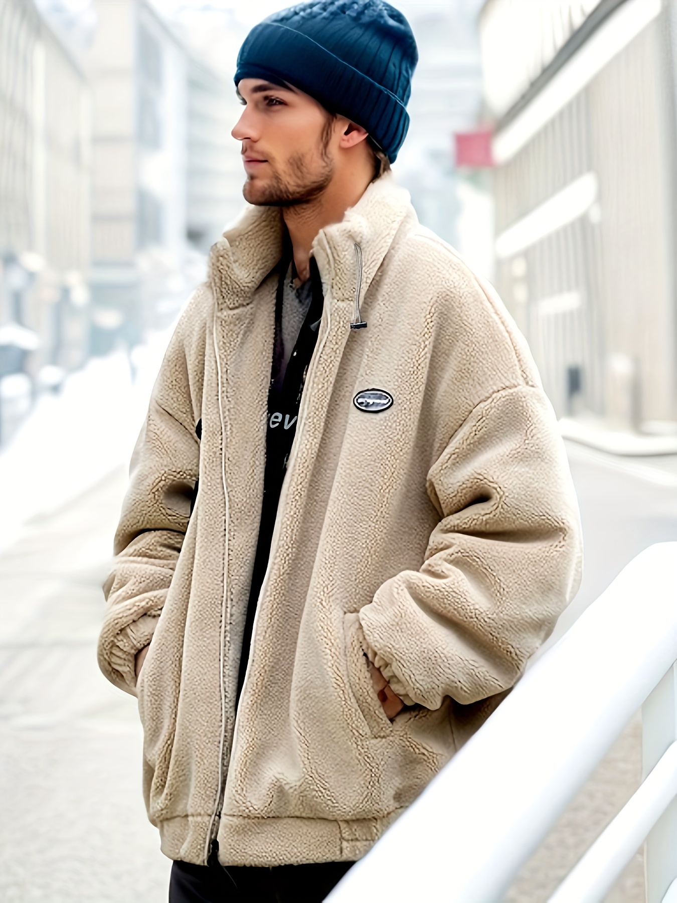 Mens Thick Polar Fleece Jacket  Inflation Polar Fleece Jacket