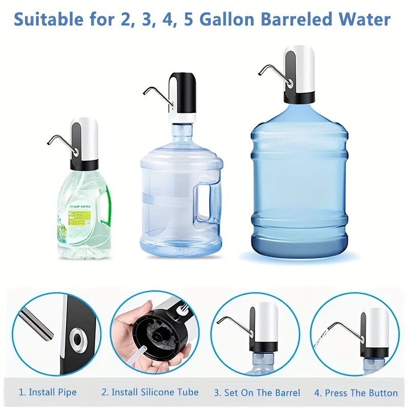 Water Bottle Pump 5 Gallon Water Dispenser, Portable Electric Water Pump,  Usb Charging, Automatic Drinking Water Dispenser Pump For Camping