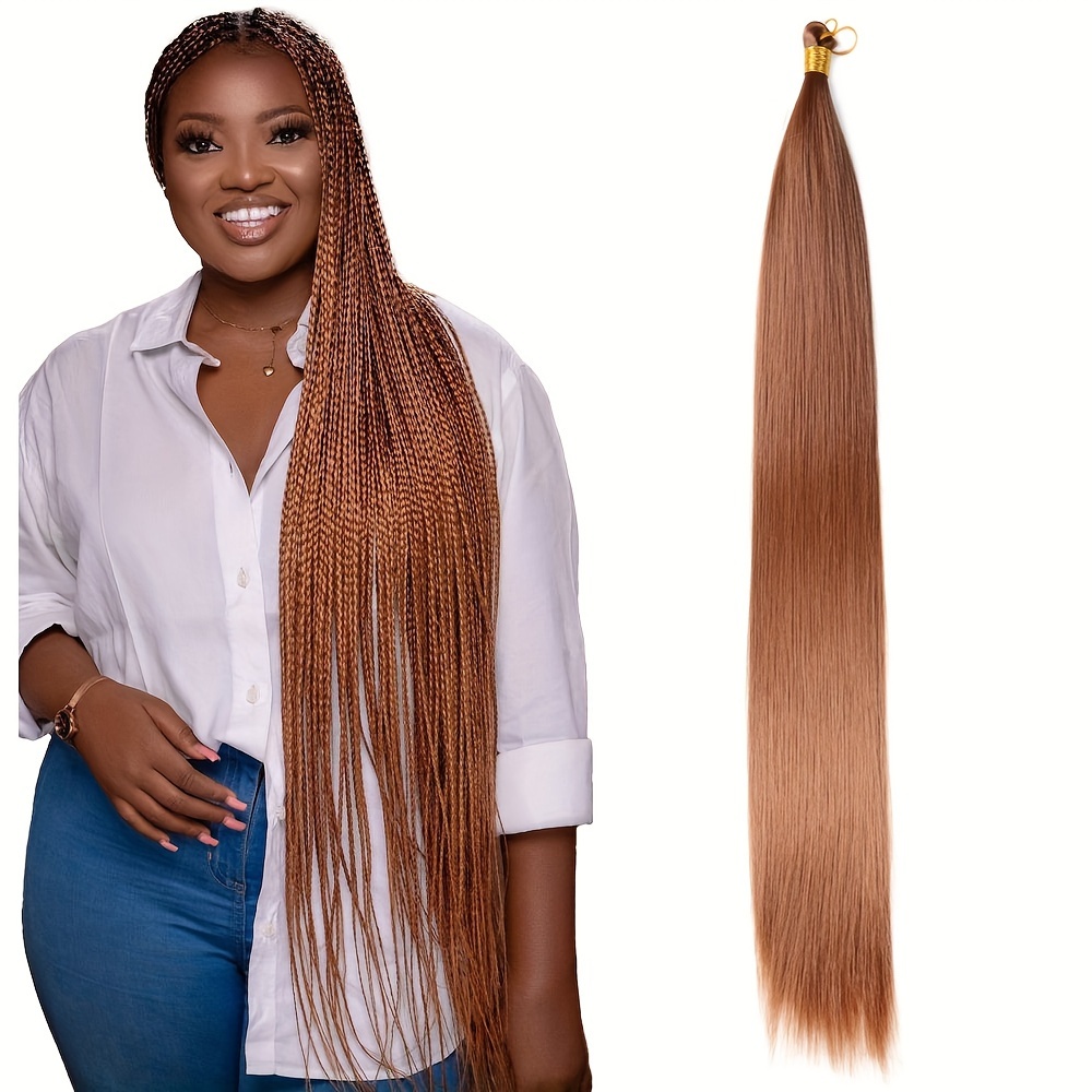 Synthetic Smooth Braid Hair Bundles Crochet Hair Extensio - Temu